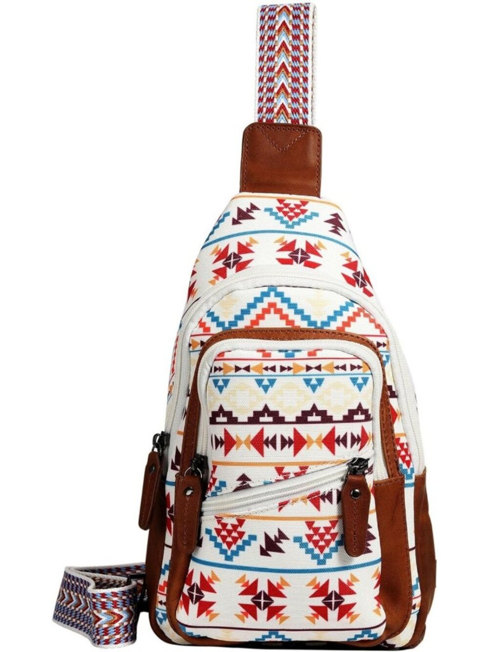 Lightweight Aztec Canvas Sling Bag for Concealed Carry & Fast Access, Indie